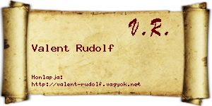 Valent Rudolf névjegykártya