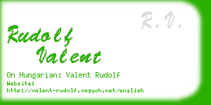rudolf valent business card